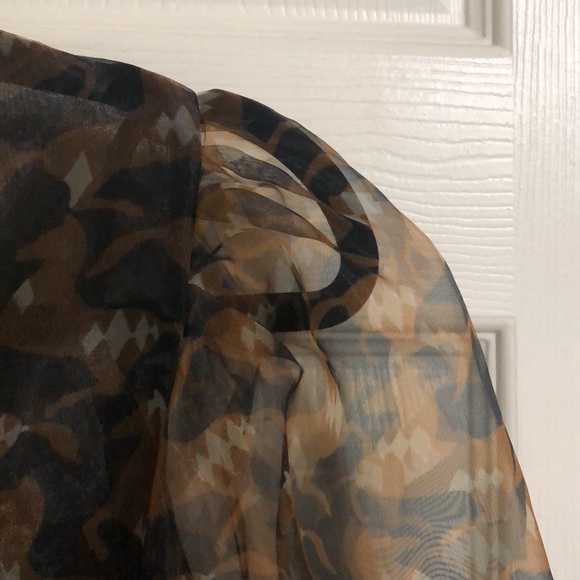 Wrap style sheer party top - Picture 3 of 7